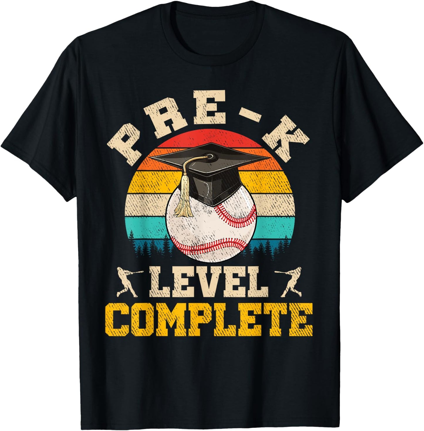 Pre-K Level Complete Baseball Boy Last Day Of School T-Shirt - T-Shirt | Black