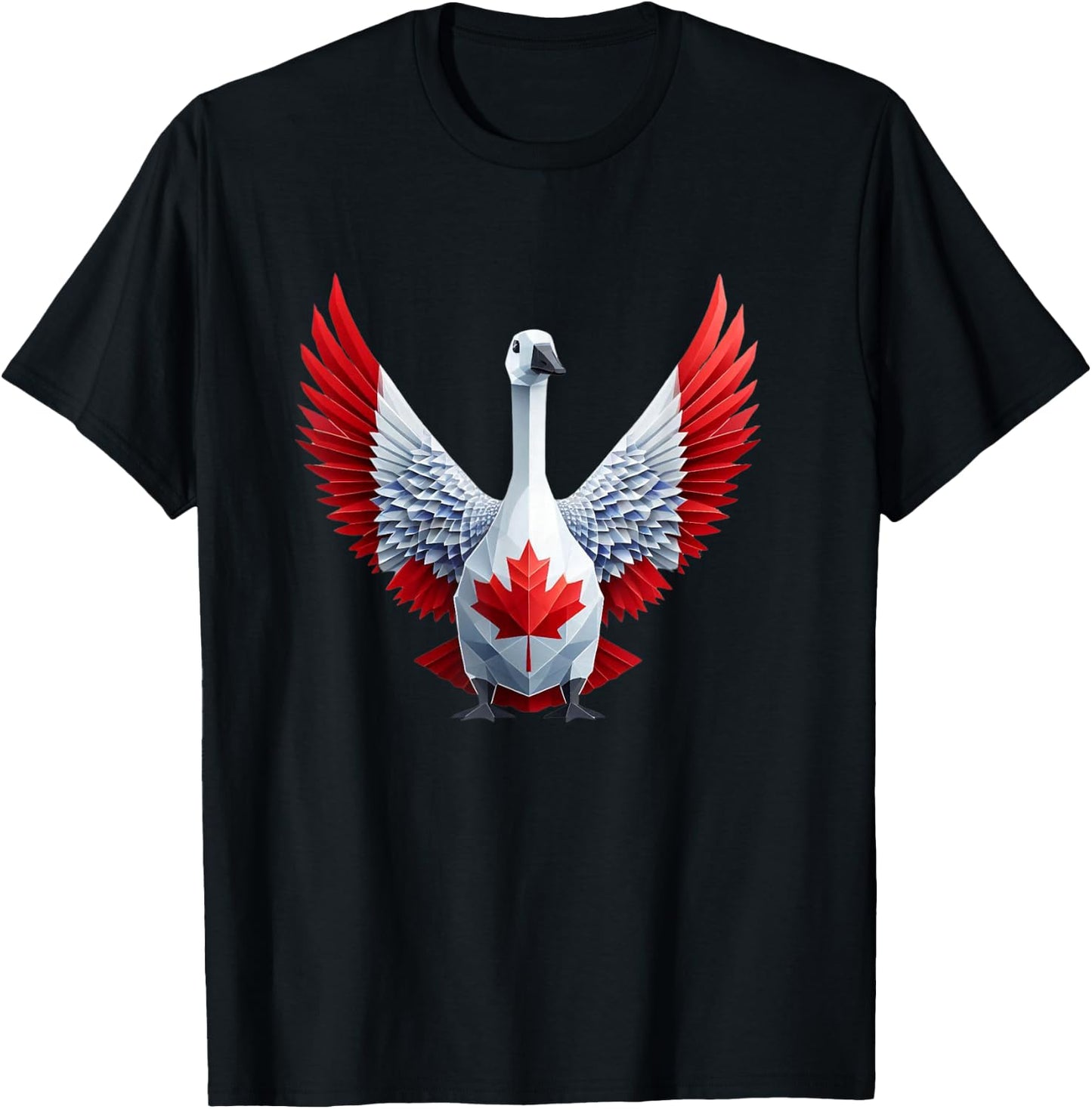 Canada Day Maple Leaf Canadian Goose For Friends Family T-Shirt - T-Shirt | Black