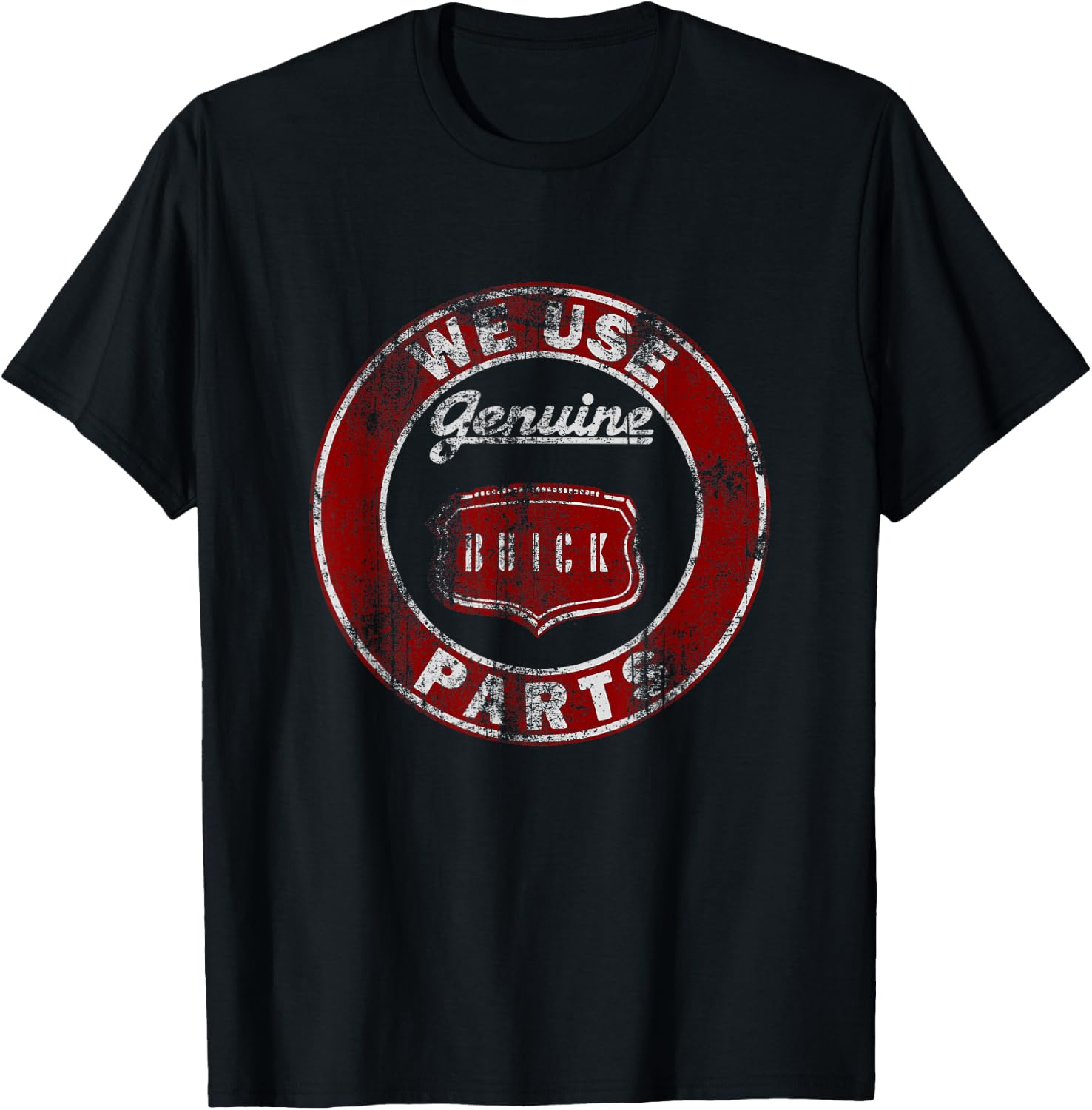 TNT We Use Genuine Buick Parts Grey -Adults T-Shirt - T-Shirt | Black