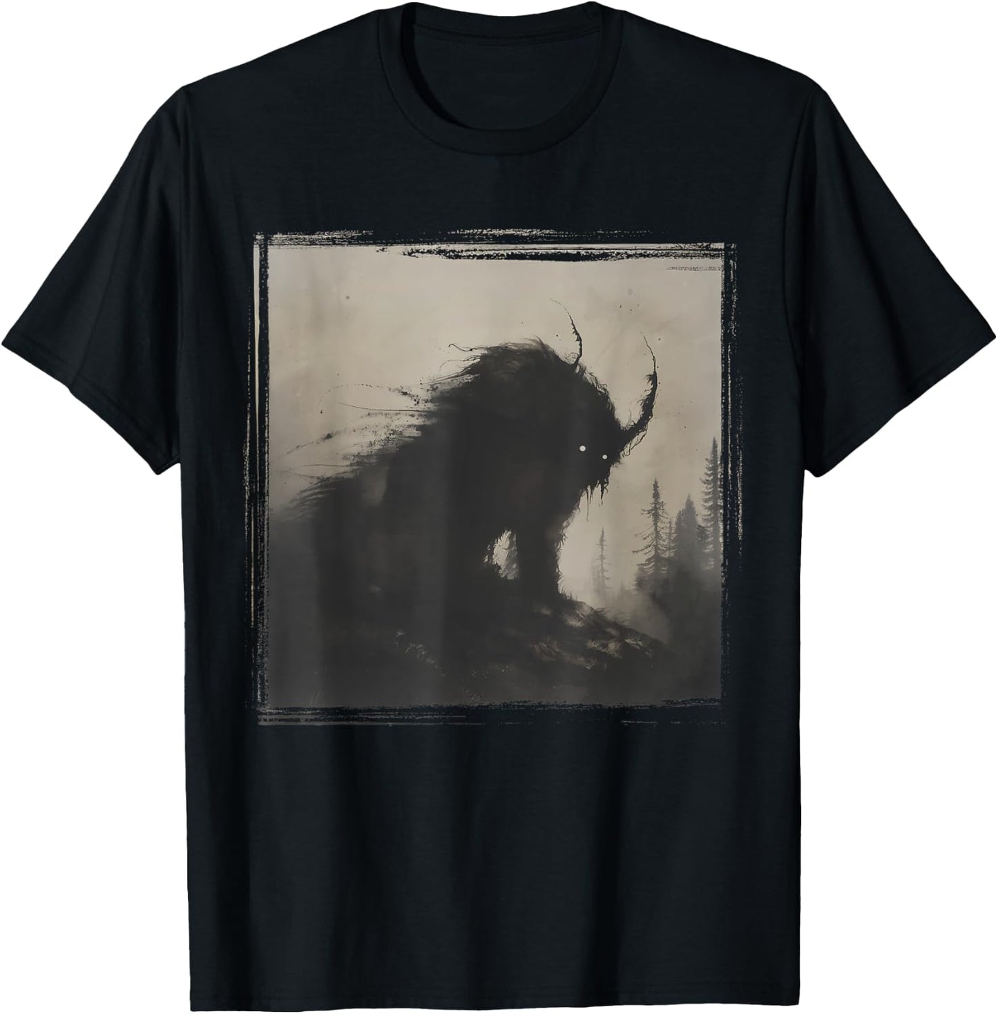 Dark Horror Nightmare Demonic Monster Gothic Alt Scary Art T-Shirt - T-Shirt | Black