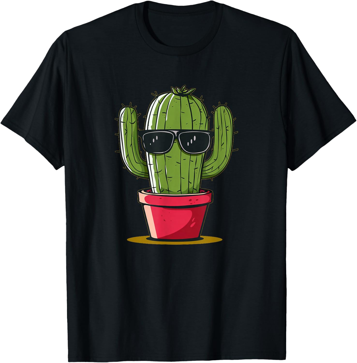 Awesome Sunglasses Cactus for Man and Woman T-Shirt - T-Shirt | Black