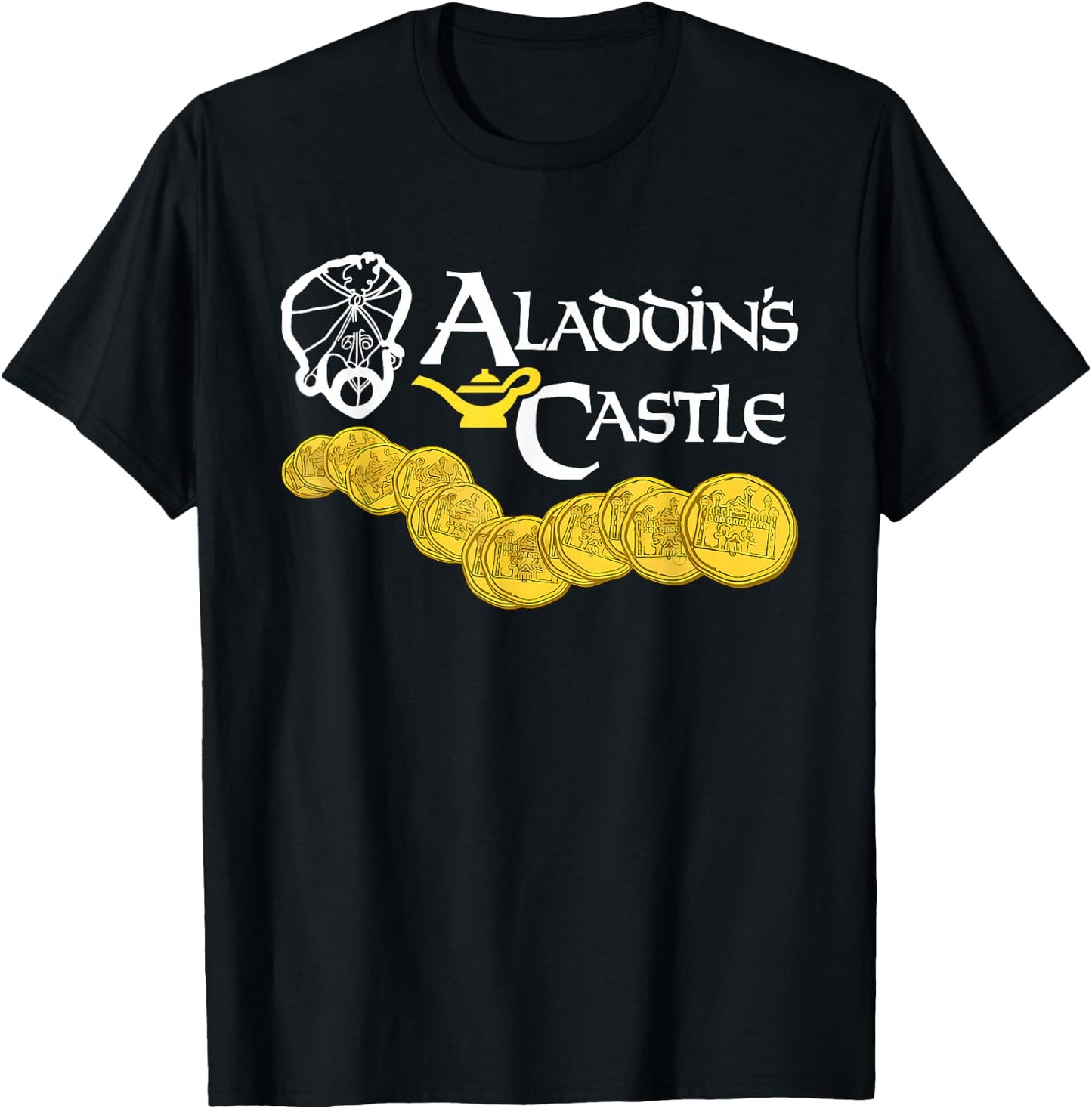 Aladdin's Castle Funny Quote - Adults - Black - Small - Short Sleeve - Classic Fit T-Shirt - T-Shirt | Black