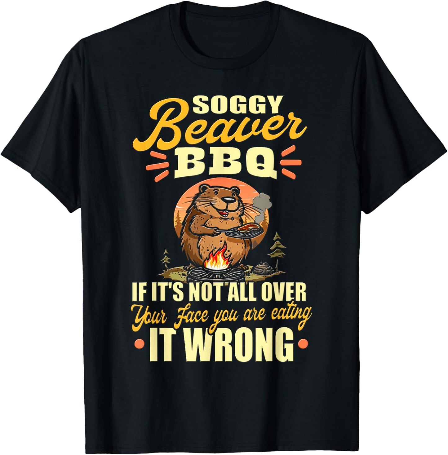 Soggy Beaver BBQ Shirt T-Shirt - T-Shirt | Black