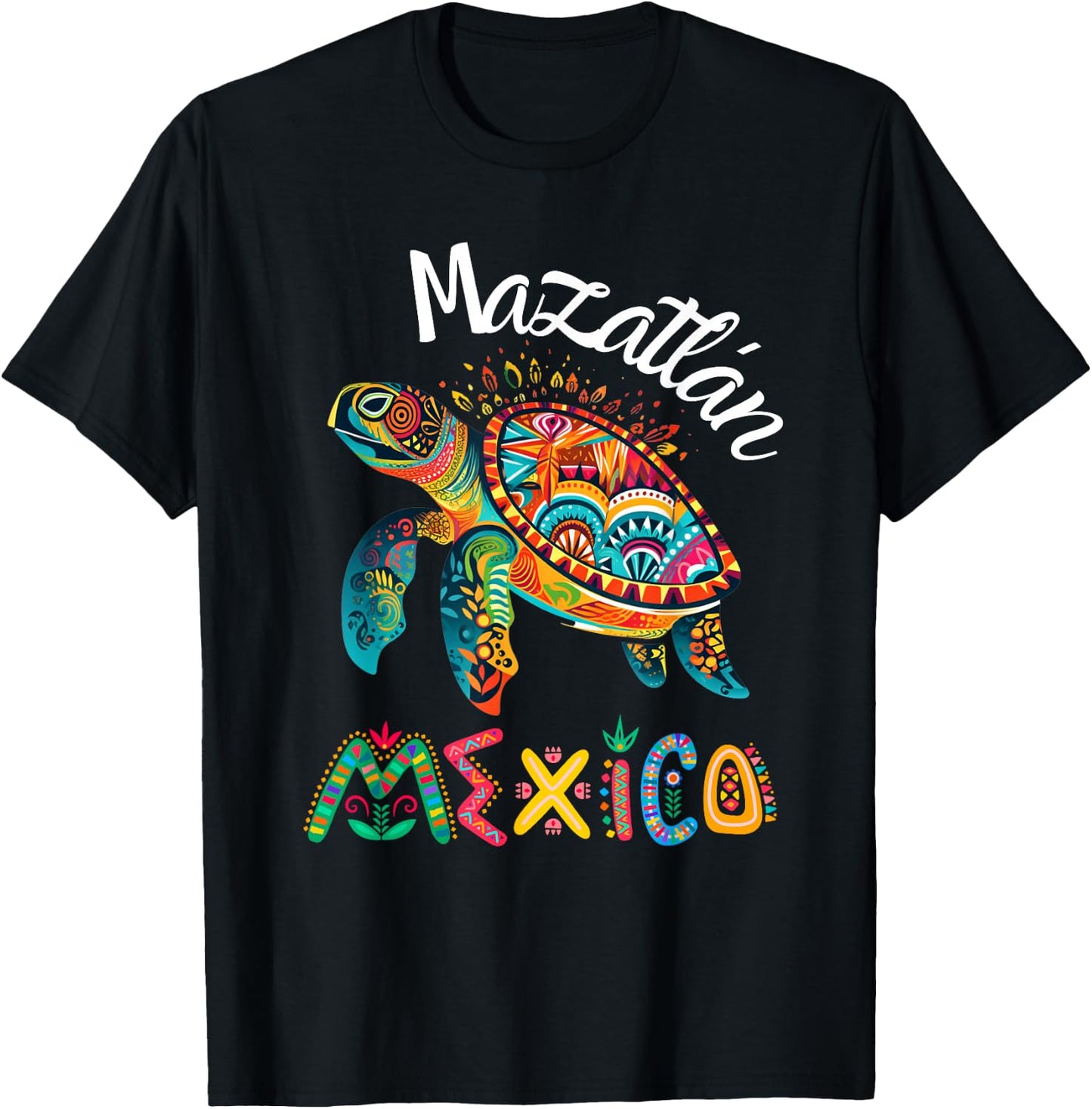 Turtle Mexico Mazatlán T-Shirt - T-Shirt | Black