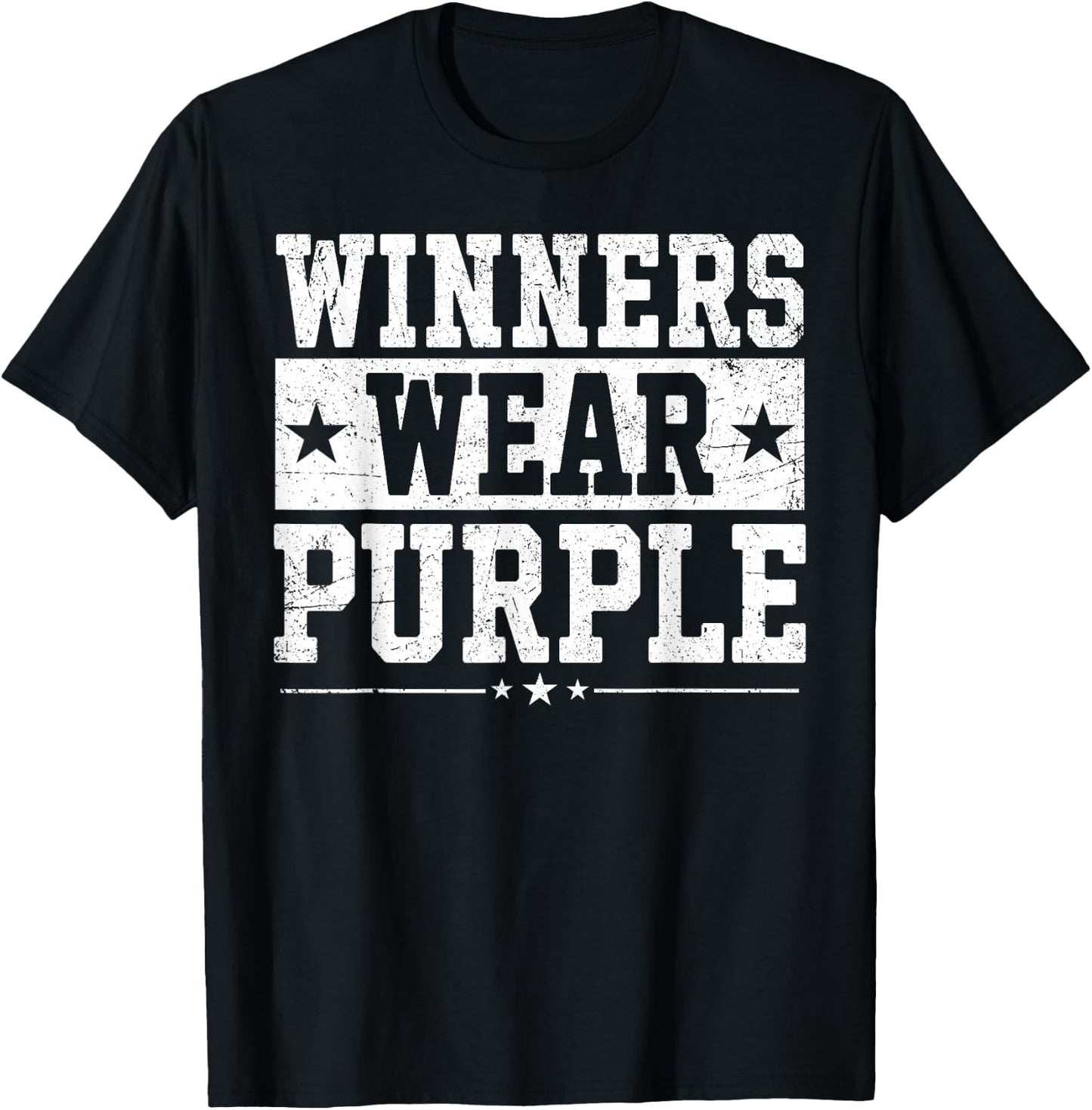 Winners Wear Purple Color War Camp Team Game Competition T-Shirt - T-Shirt | Black