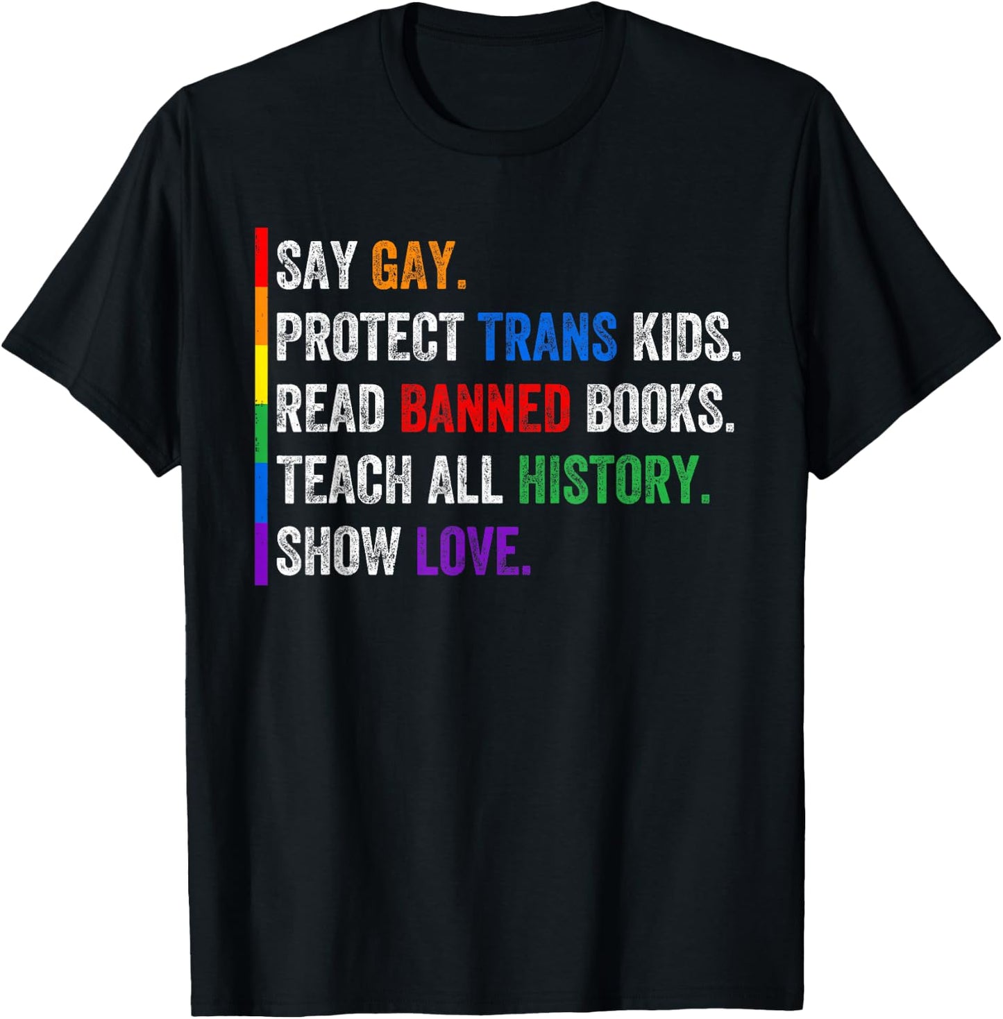 Protect Trans Kids Read Banned Books LGBTQ Ally Pride Month T-Shirt - T-Shirt | Black
