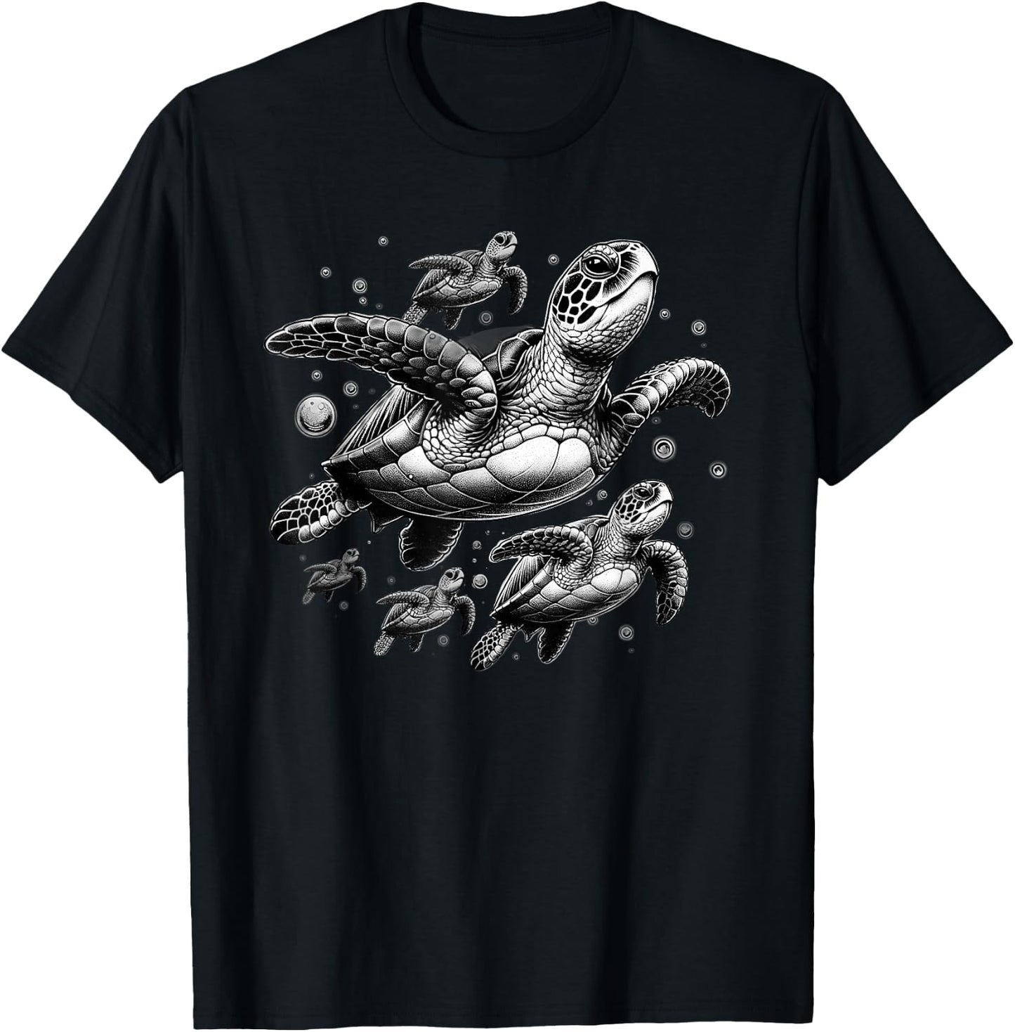 Sea Turtles Save The Turtle Ocean Animal Beach Lover Graphic T-Shirt - T-Shirt | Black