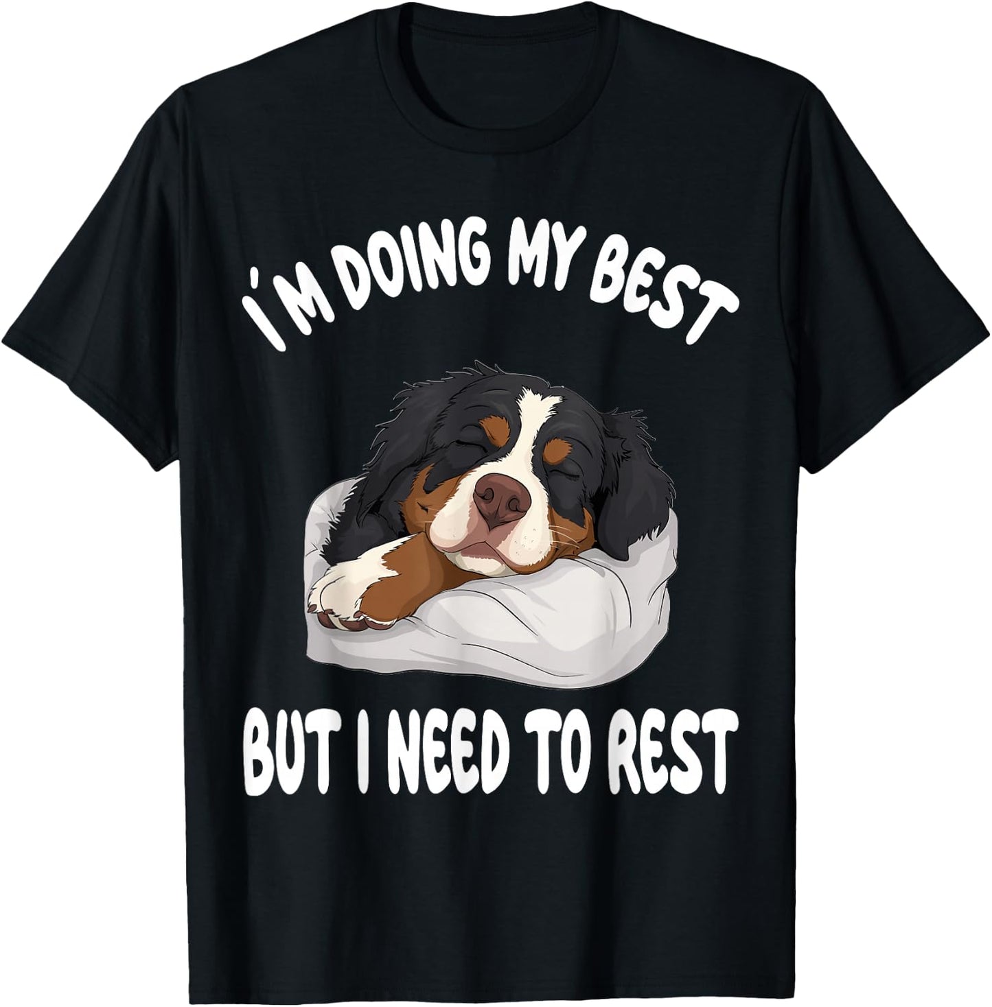 Bernese Mountain Dog Official Sleepshirt Pajamas Nightgown T-Shirt - T-Shirt | Black