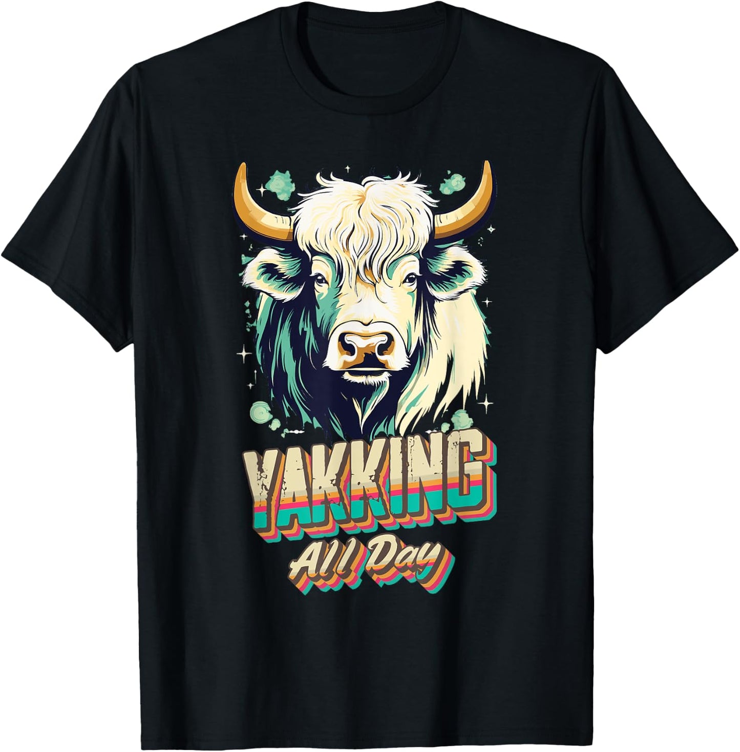 Yak Farmer Funny Yakking Animals Yaks Costume T-Shirt - T-Shirt | Black