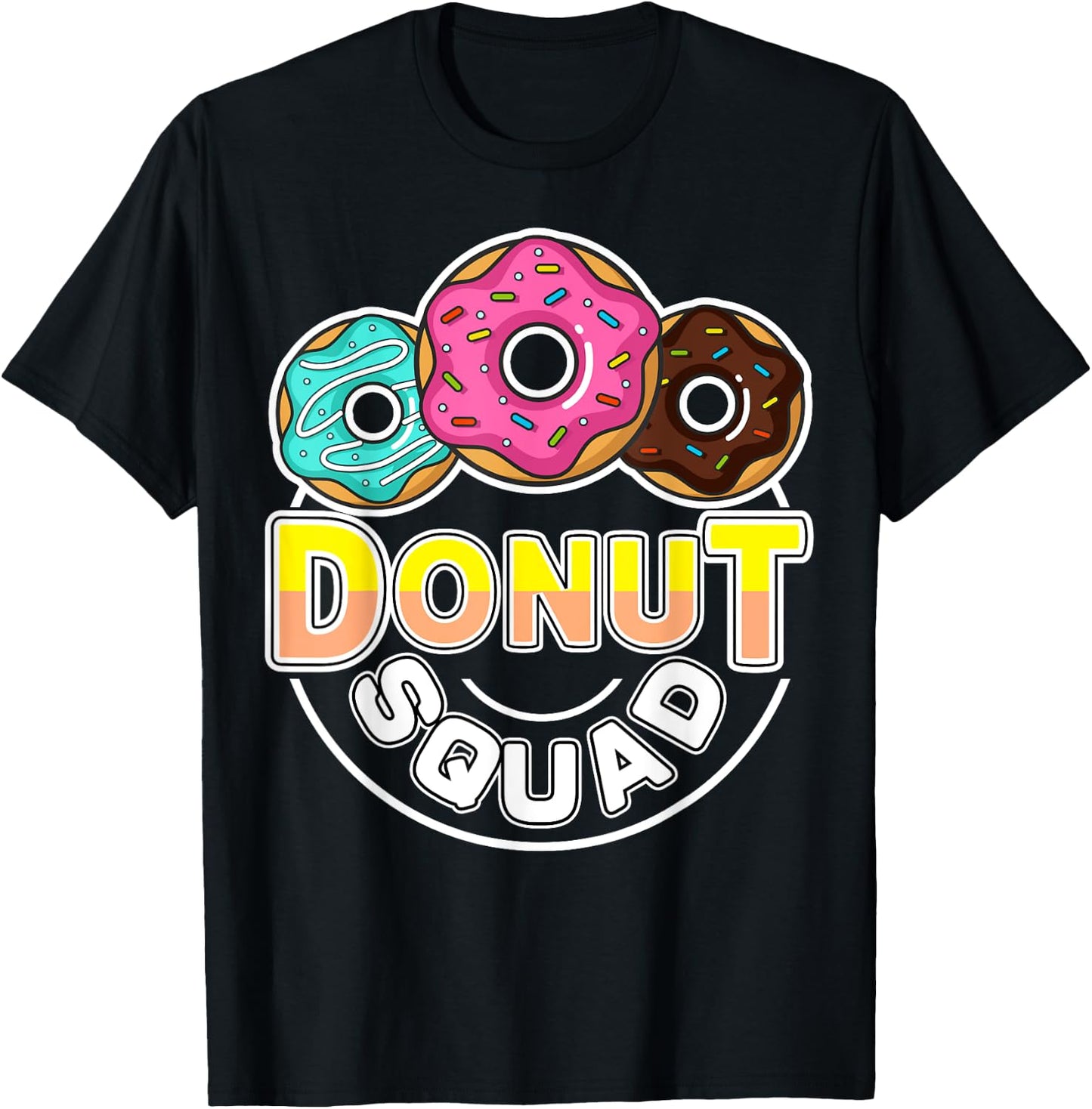 Donut Squad Matching Donut Party Crew Doughnut Sprinkles T-Shirt - T-Shirt | Black