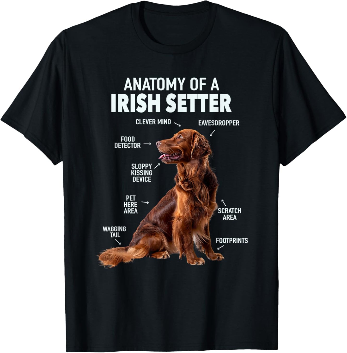 Anatomy Of A Irish Setter T-Shirt - T-Shirt | Black