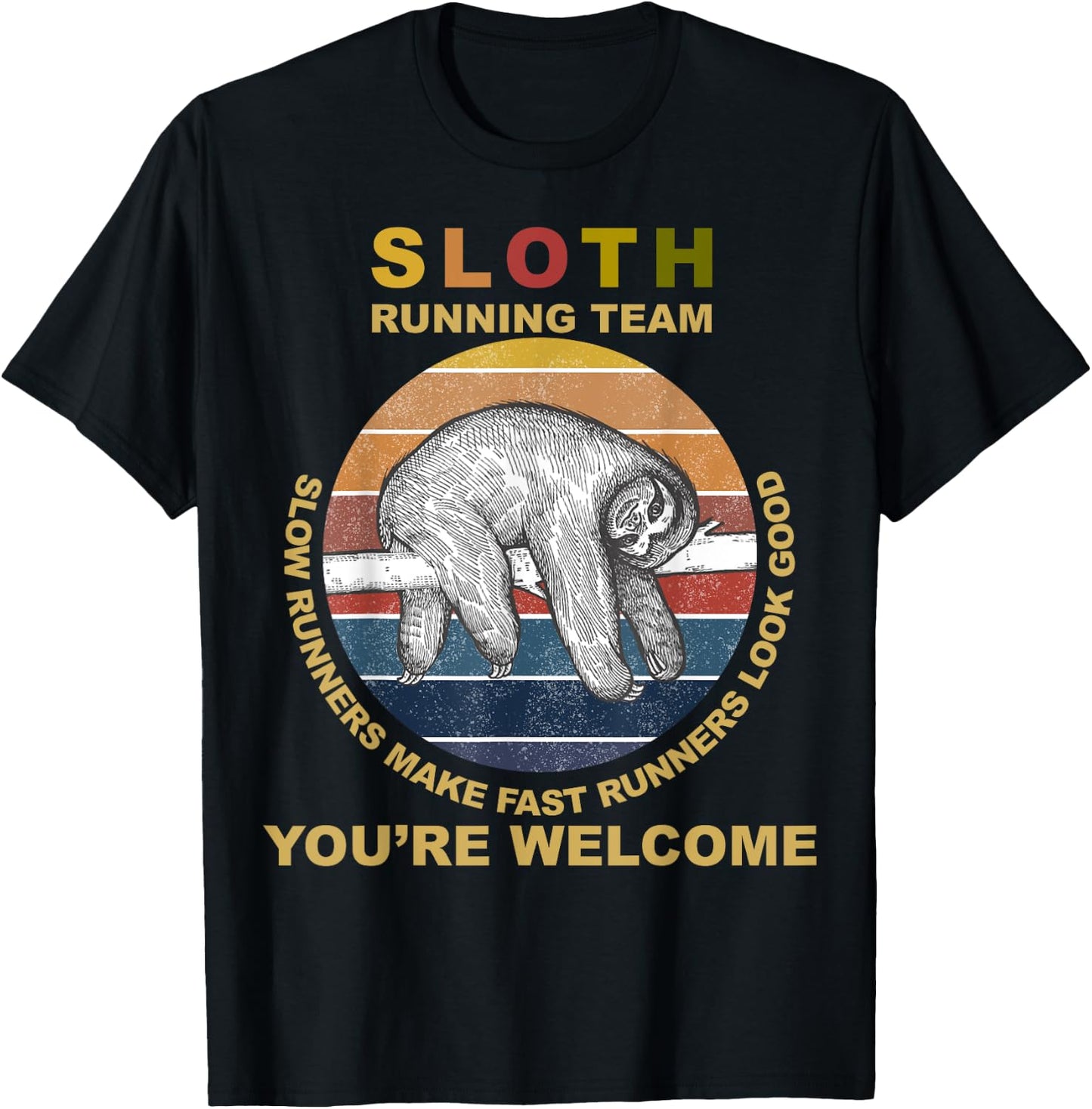 Sloth Running Team Funny Sloth Runner Gifts Women T-Shirt - T-Shirt | Black
