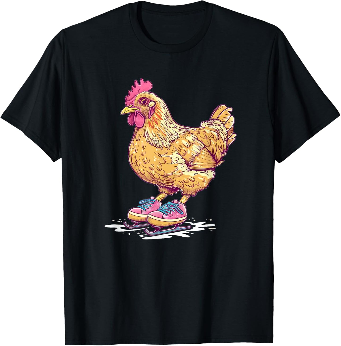 Fun Ice skating Shoes Animal Outfit T-Shirt - T-Shirt | Black