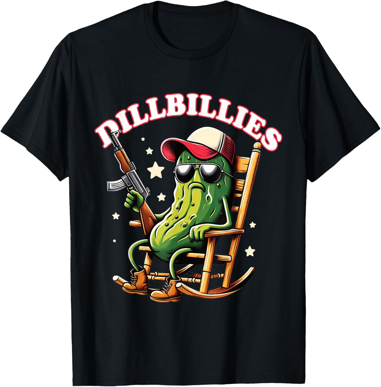 Dillbillies Funny Redneck Farm Country Life Pickle Lover T-Shirt - T-Shirt | Black