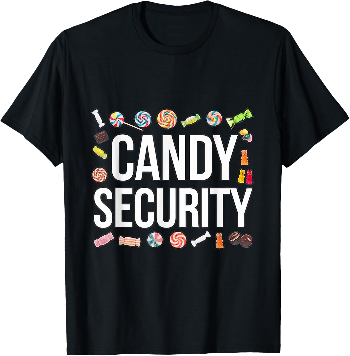 Candy security Party Halloween Trick Or Treat T-Shirt - T-Shirt | Black
