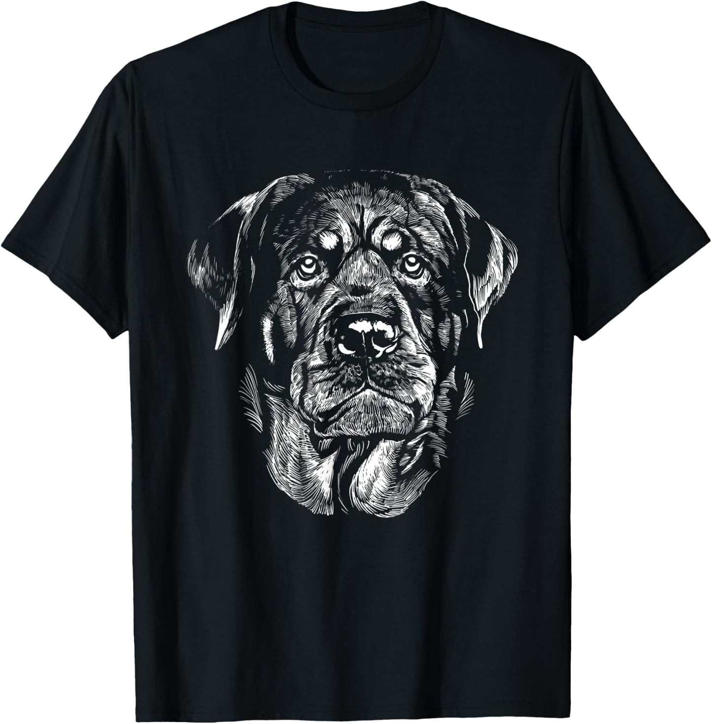 Rottweiler Dog Portrait T-Shirt - T-Shirt | Black