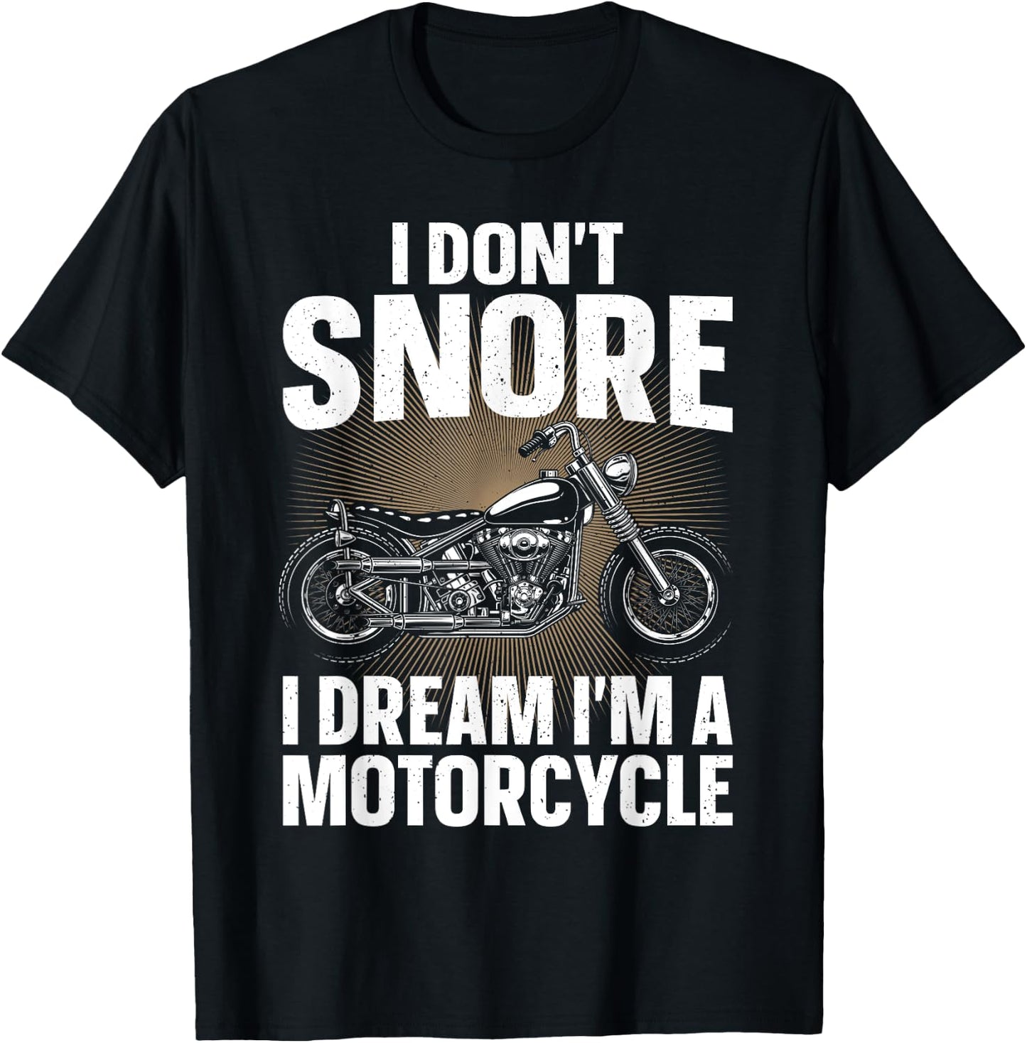 Funny Motorcycle Design Dad Biker Motorcycle Lover T-Shirt - T-Shirt | Black