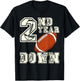Kids 2nd Year Football Fun for Birthday Boys Touchdown T-Shirt - T-Shirt | Black