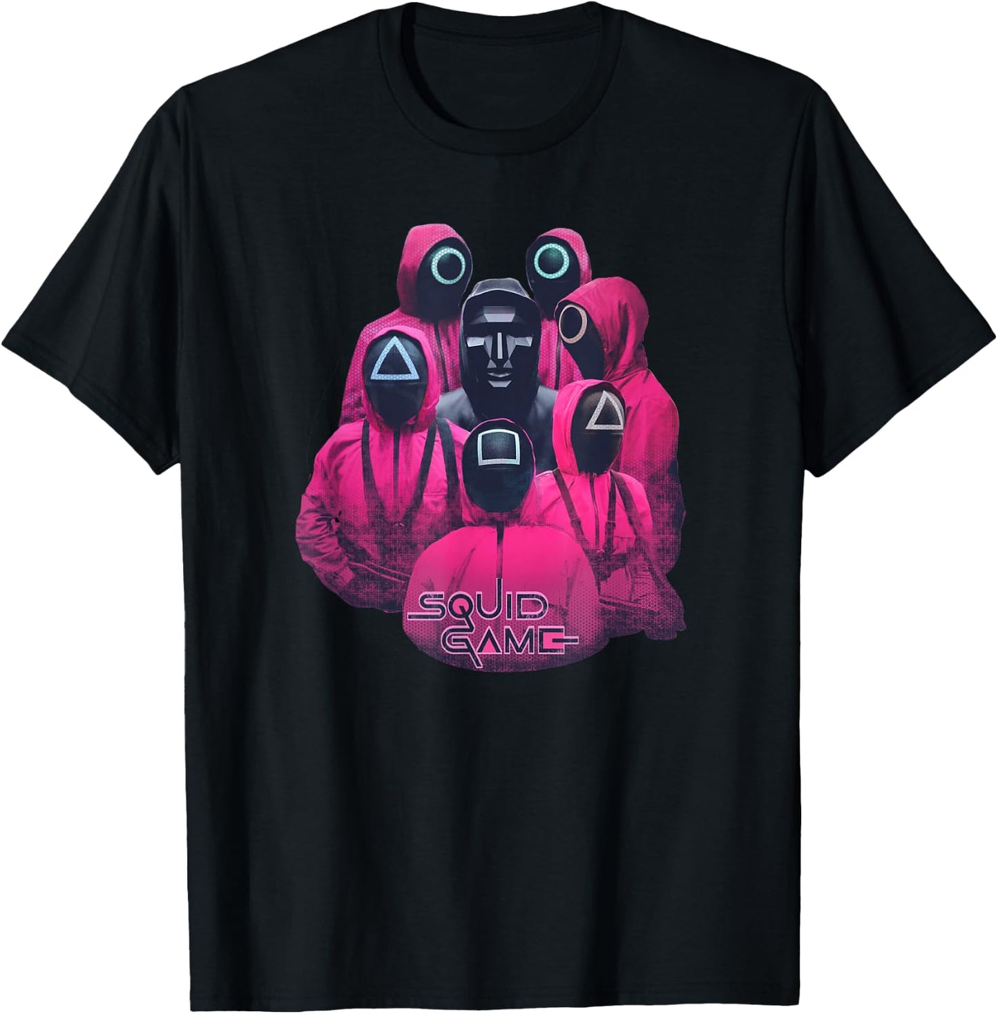 Squid Game Front Man And Guards Ring T-Shirt - T-Shirt | Black