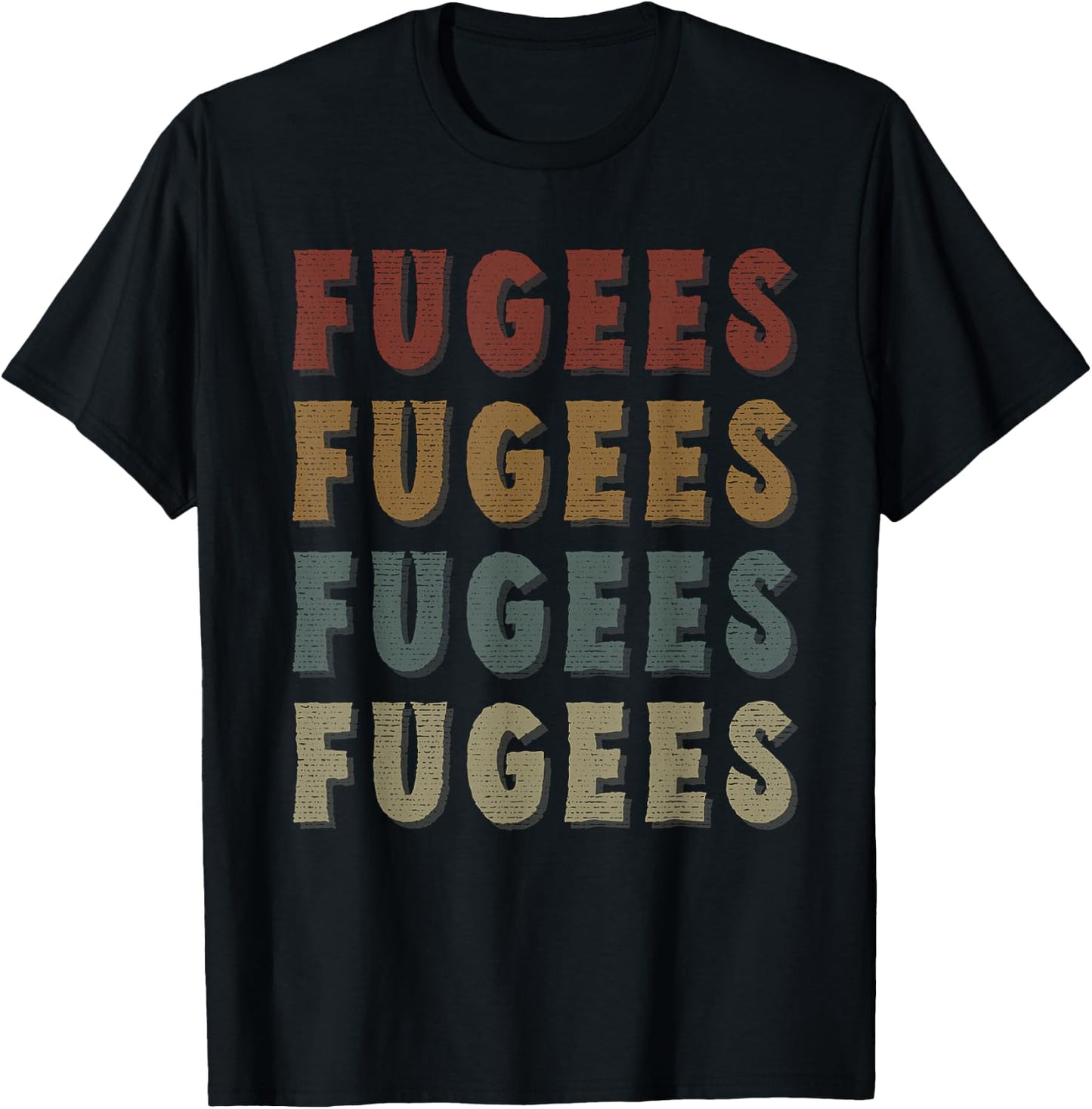 Vintage Cool Fugees Name Funny Love Heart Fugees T-Shirt - T-Shirt | Black