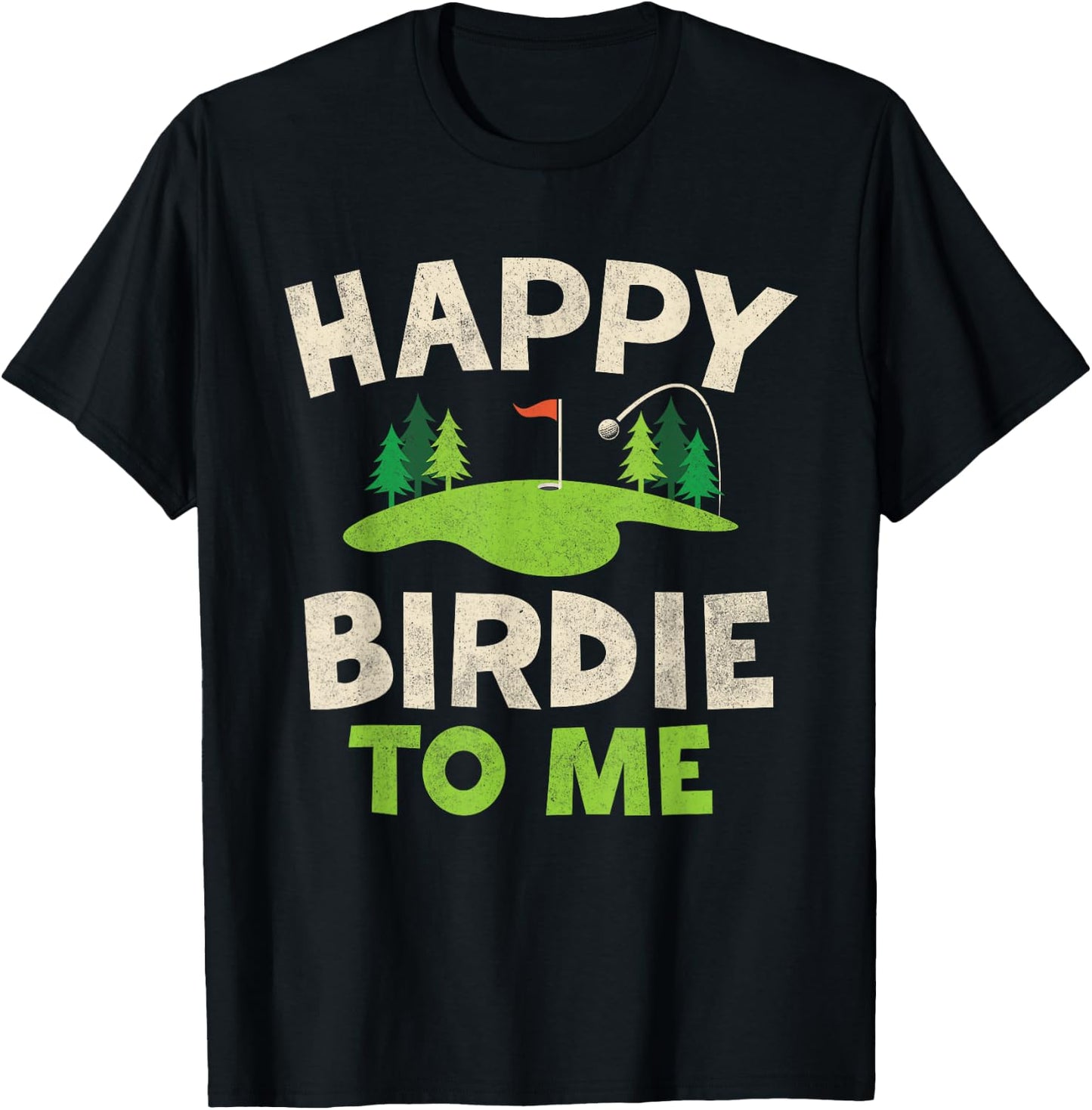 Funny Golf Birthday Shirt Happy Birdie Golfer Kids Boys Men T-Shirt - T-Shirt | Black