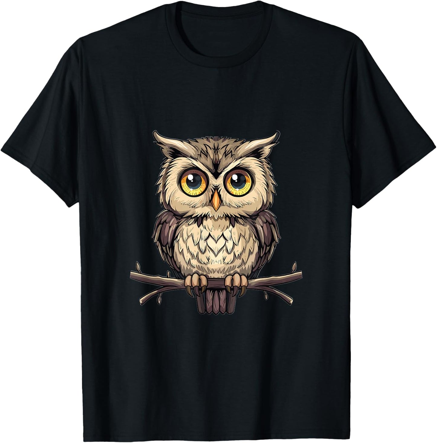 Owl Lover Graphic T-Shirt - T-Shirt | Black