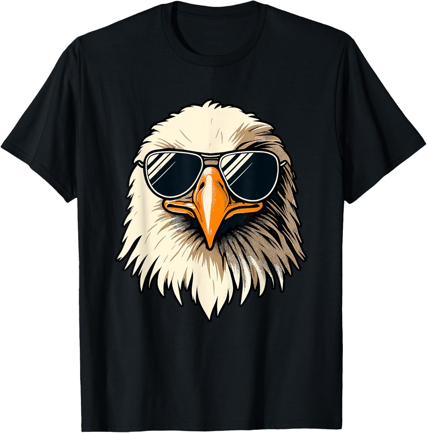 Bald Eagle 4th of July Men Women Kids Funny Eagle T-Shirt - T-Shirt | Black
