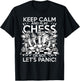 Keep Calm and Play Chess Funny Nervous Chess Player Gift T-Shirt - T-Shirt | Black