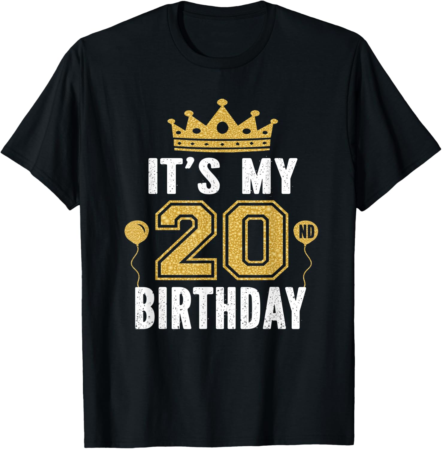 It's My 20th Birthday Gift 20 Years Old Man And Woman T-Shirt - T-Shirt | Black