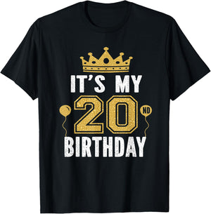 It's My 20th Birthday Gift 20 Years Old Man And Woman T-Shirt - T-Shirt | Black