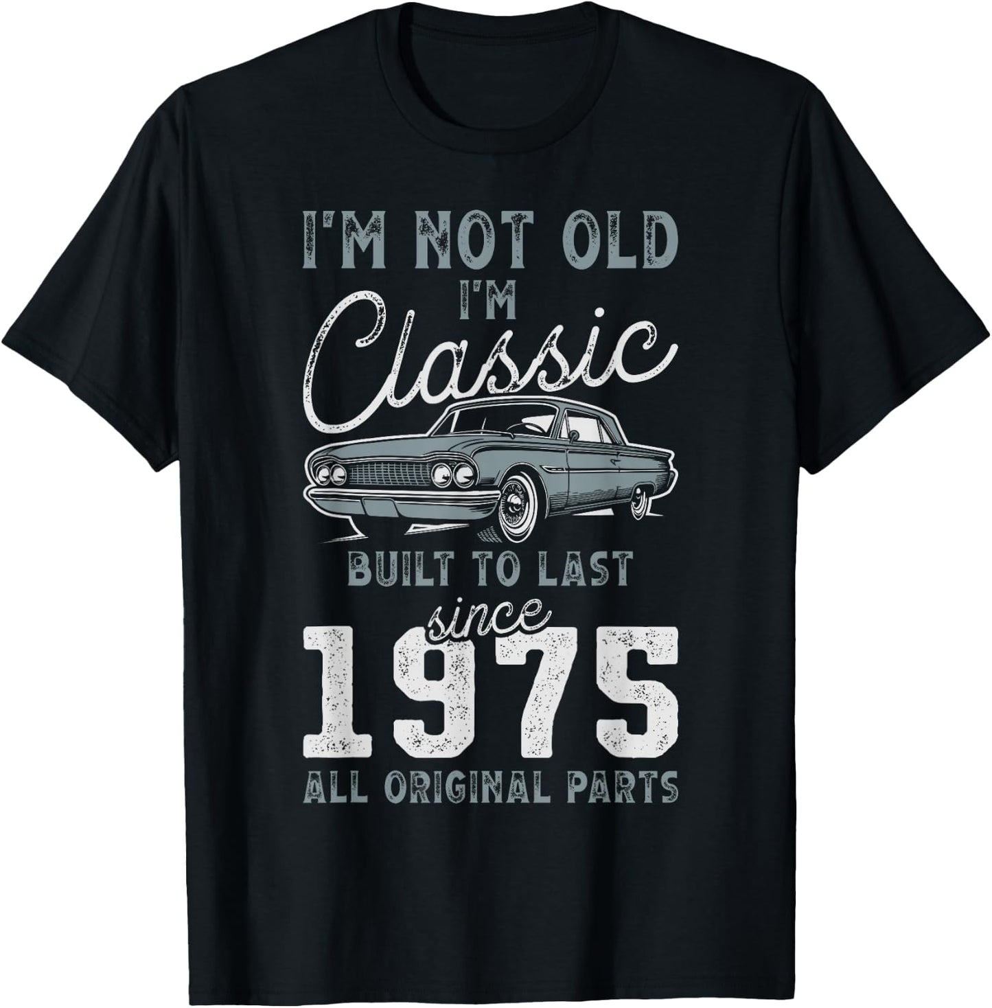 1975 Classic Car 51st Birthday T-Shirt - T-Shirt | Black