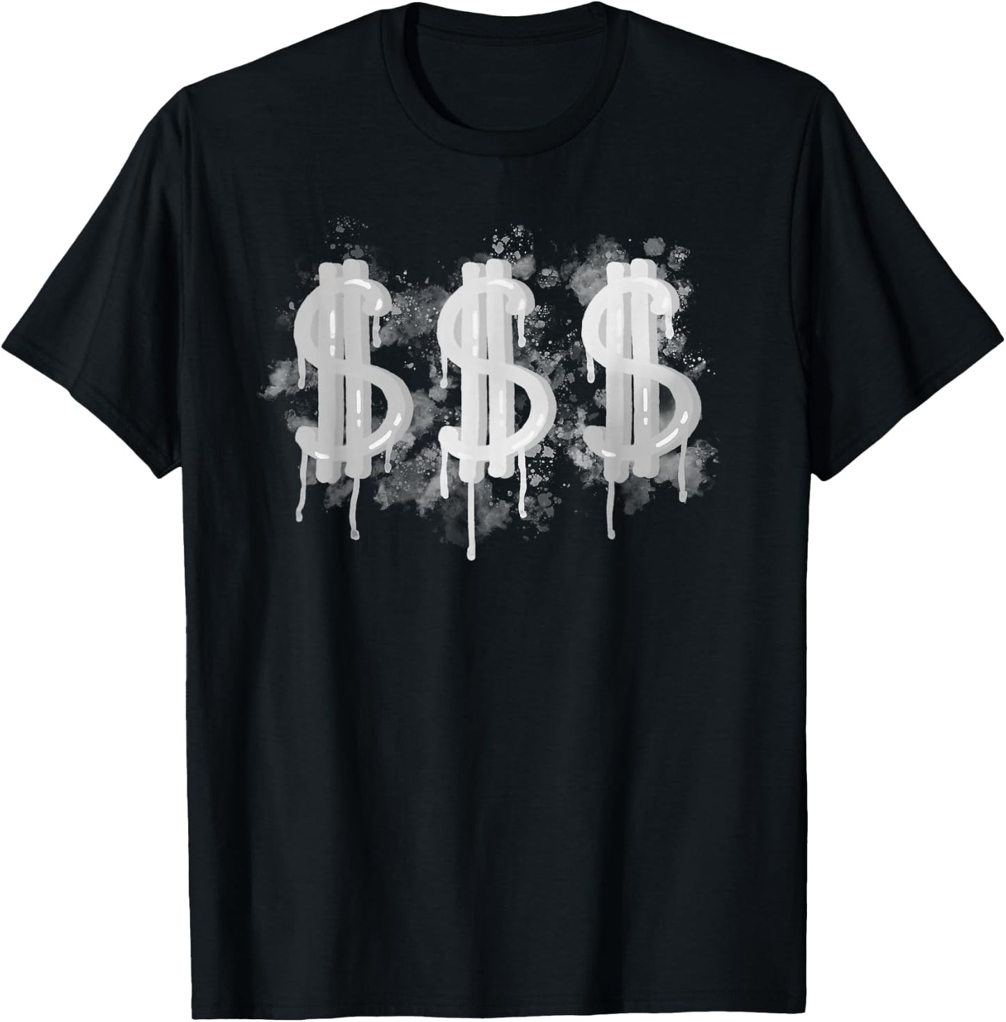 Dollar Sign in Style of Graffiti Sprayer T-Shirt - T-Shirt | Black