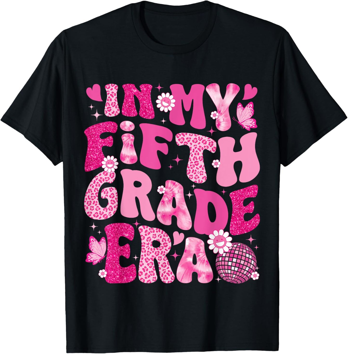 In My Fifth Grade Era Teachers Women Back To School Girls T-Shirt - T-Shirt | Black