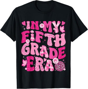 In My Fifth Grade Era Teachers Women Back To School Girls T-Shirt - T-Shirt | Black