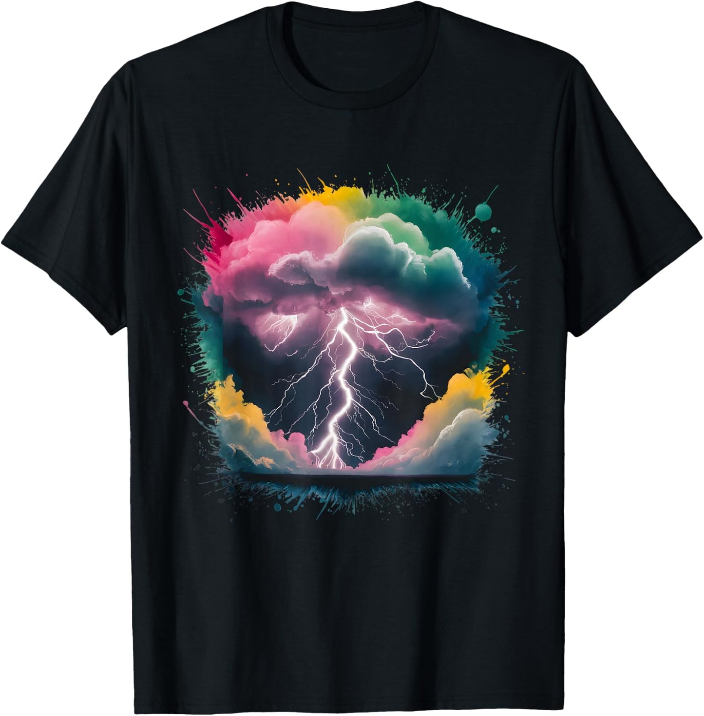 Meteorologist Men Woman Colorful Watercolor Meteorology T-Shirt - T-Shirt | Black