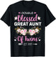 Double Blessed Great Aunt Of Twins Baby Reveal T-Shirt - T-Shirt | Black