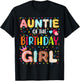 Auntie Of The Birthday Girl Donut Themed Party Decoration T-Shirt - T-Shirt | Black