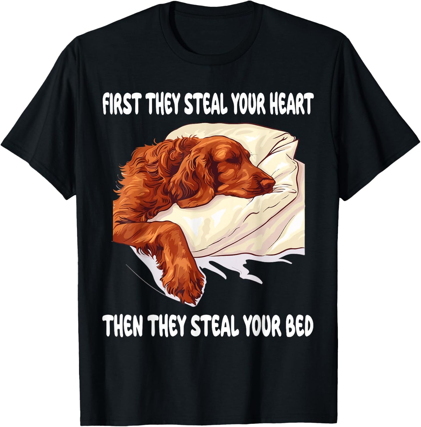 Irish Setter Sleeping Pajamas Nightgown T-Shirt - T-Shirt | Black