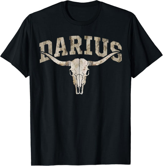 Vintage Darius Name Retro Gifts Women Kids T-Shirt - T-Shirt | Black