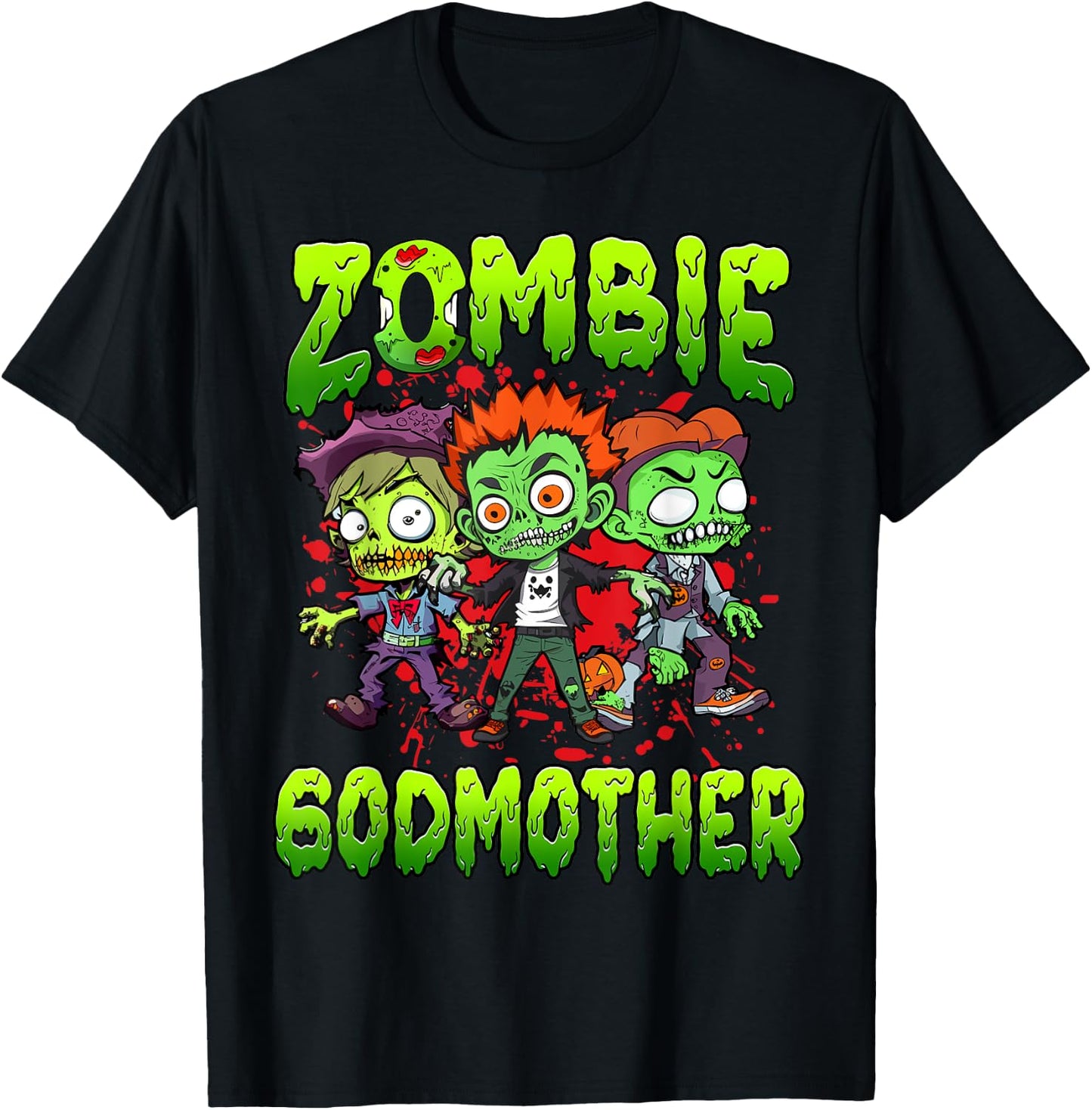 Zombie Godmother Halloween Costume Family Matching T-Shirt - T-Shirt | Black