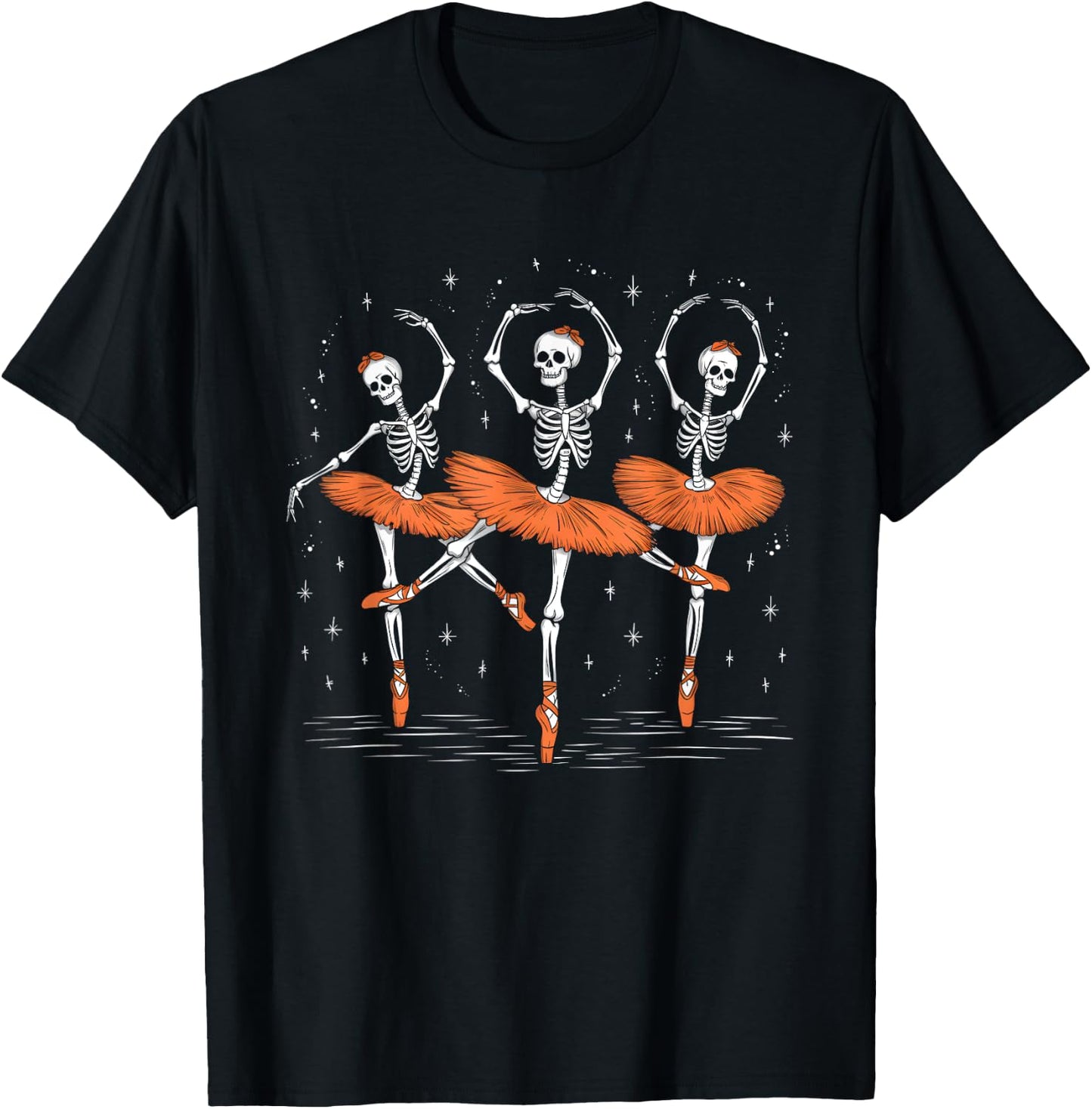 Spooky Ballerina Skeleton Dance Halloween Ballet T-Shirt - T-Shirt | Black