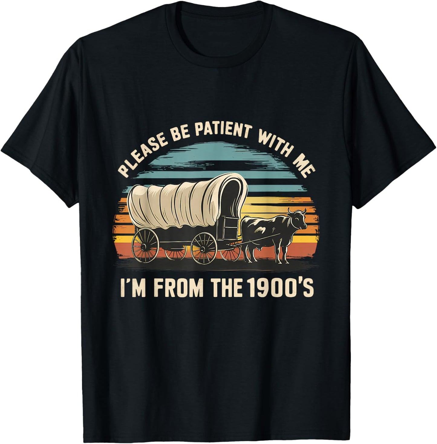 Sarcastic Quote Please Be Patient With Me Im From The 1900s T-Shirt - T-Shirt | Black