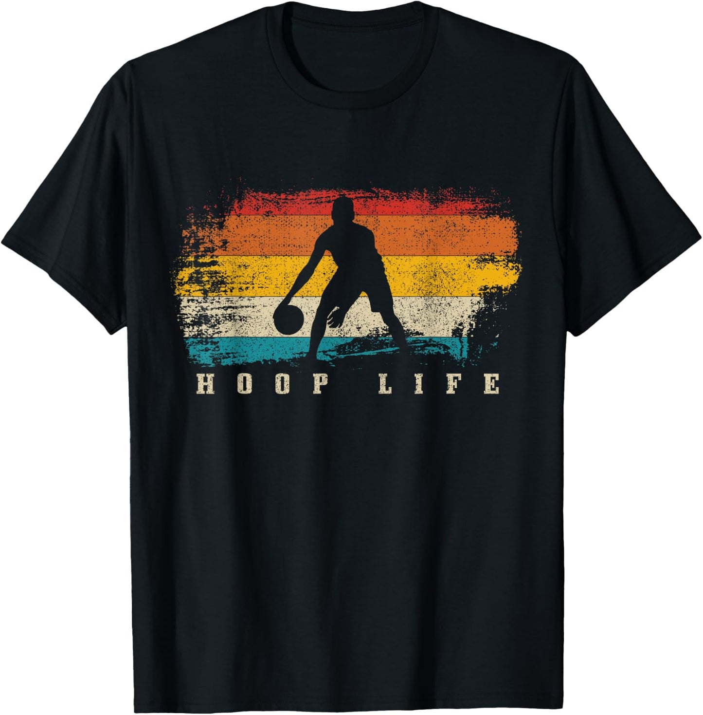 Basketball Vintage Bball Player Trainer Sport Baller T-Shirt - T-Shirt | Black