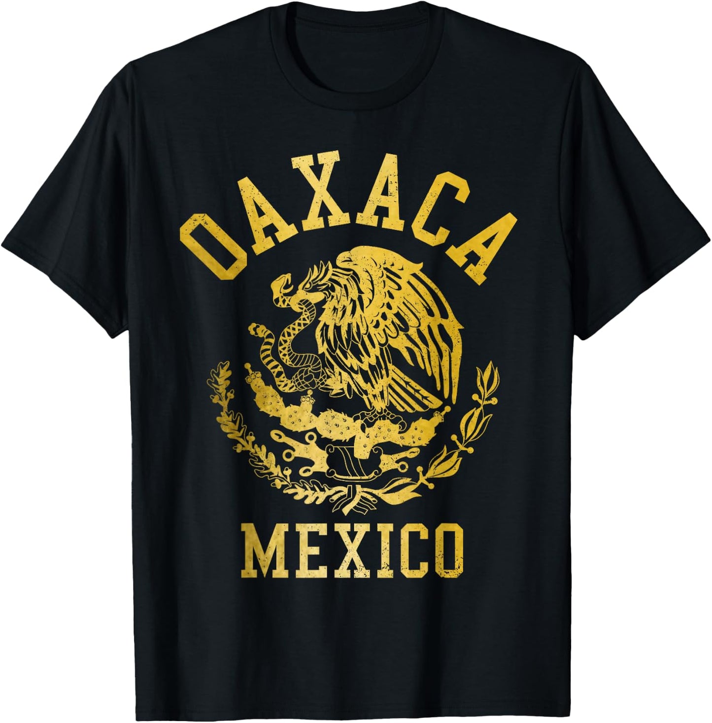 Oaxaca Mexico Pride Mexican Flag Vintage T-Shirt - T-Shirt | Black