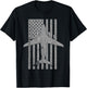 C-17 Globemaster Military Transport Airplane Flag T-Shirt - T-Shirt | Black