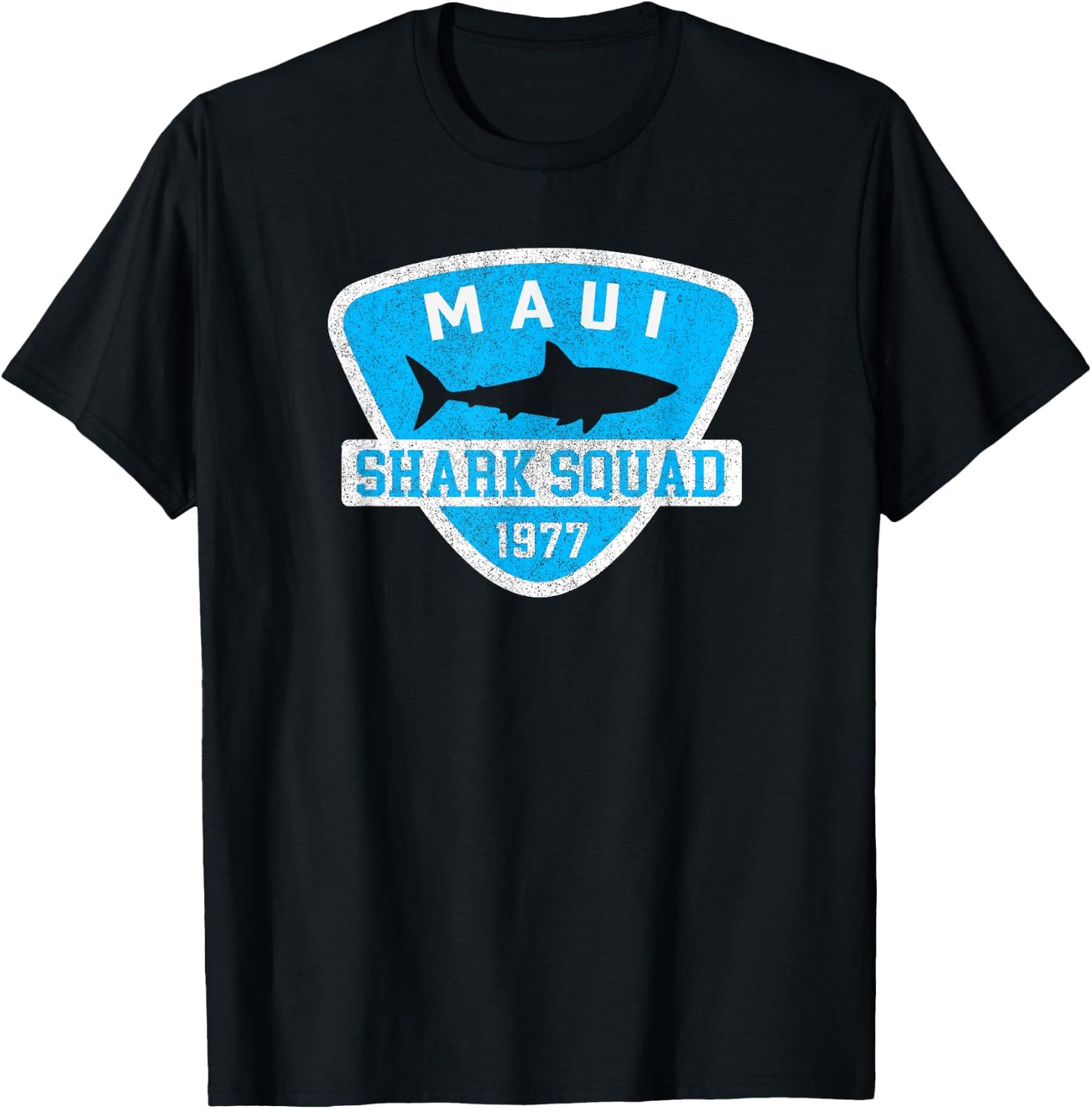 Kids Maui Hawaii Shark Souvenir Boys Vintage Beach Vacation T-Shirt - T-Shirt | Black