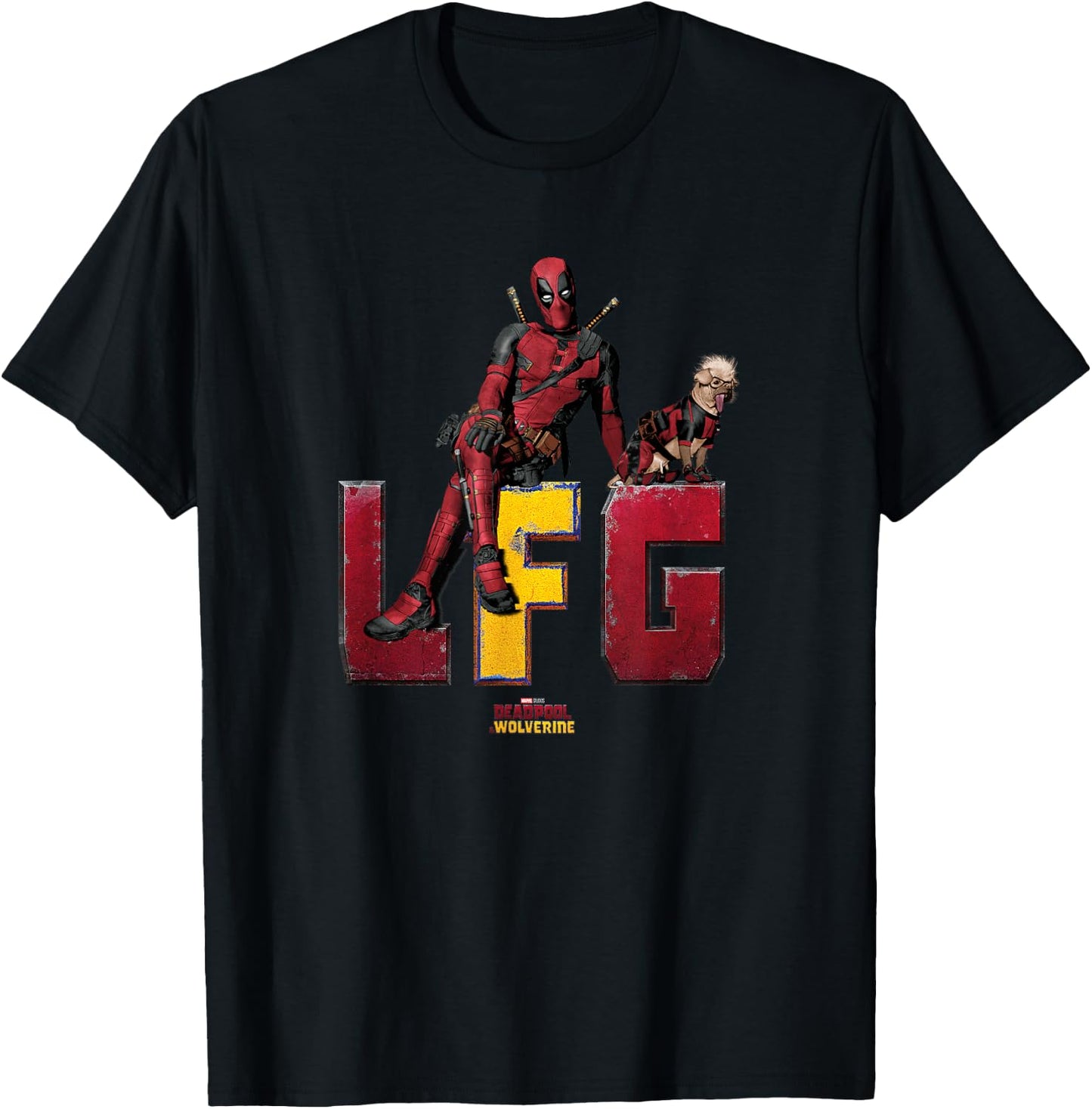 Marvel Deadpool & Wolverine LFG Deadpool & Dogpool Logo T-Shirt - T-Shirt | Black