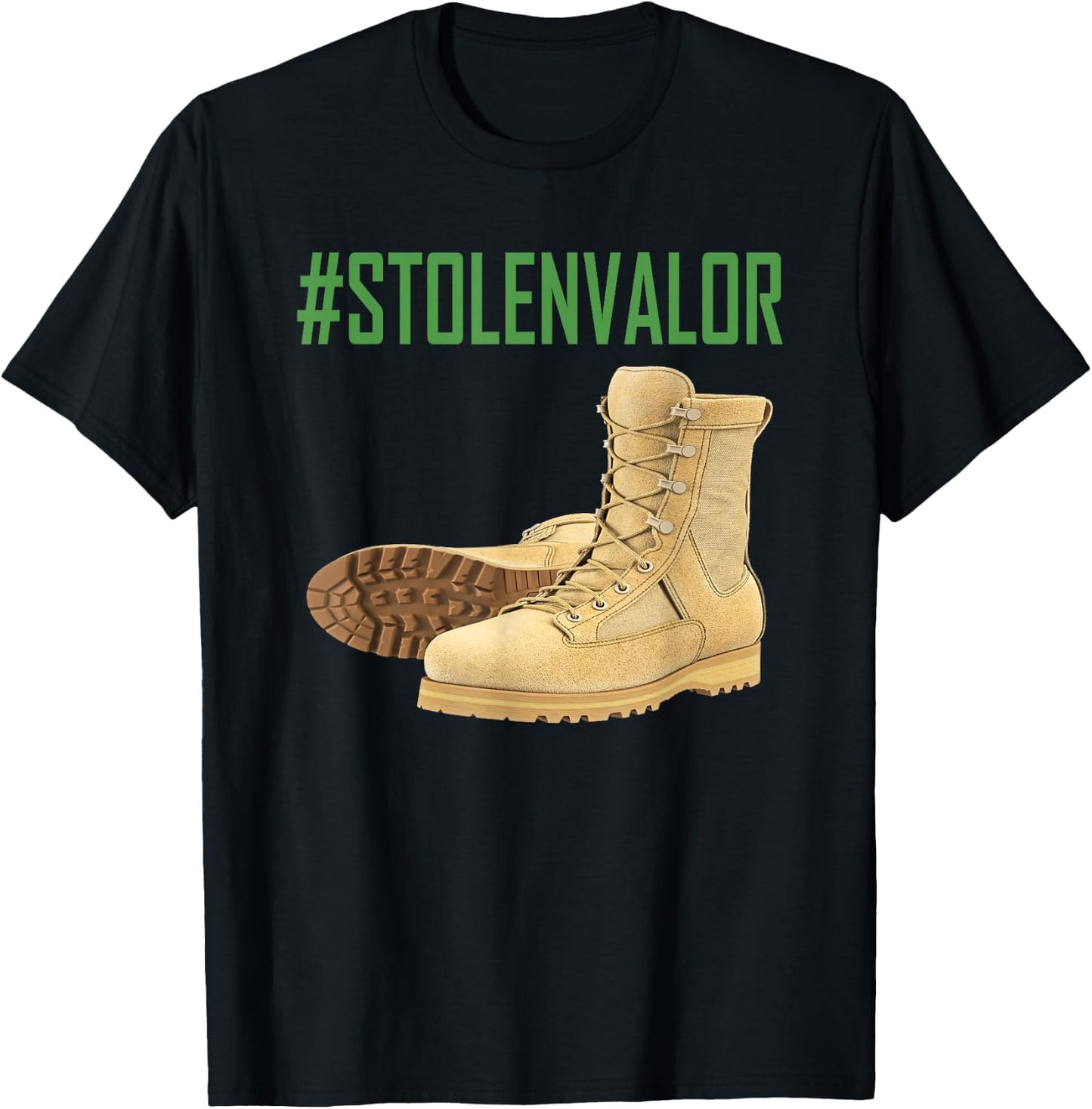 Stolen Valor Military Political Hashtag Shirt ,Women T-Shirt - T-Shirt | Black