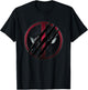 Marvel Deadpool & Wolverine Distressed Slashed Movie Logo T-Shirt - T-Shirt | Black