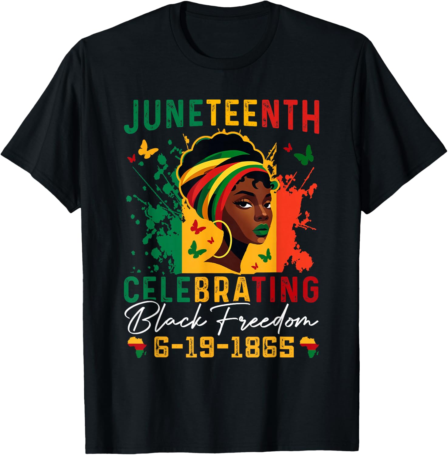 Juneteenth Celebrating Black Freedom Juneteenth 1865 T-Shirt - T-Shirt | Black